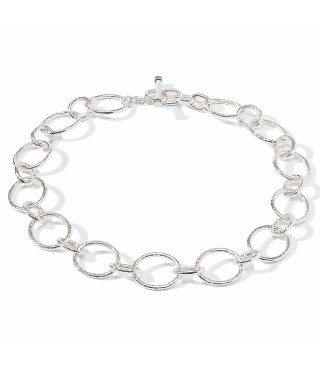 JULIE VOS Catalina Light Link Necklace Silver