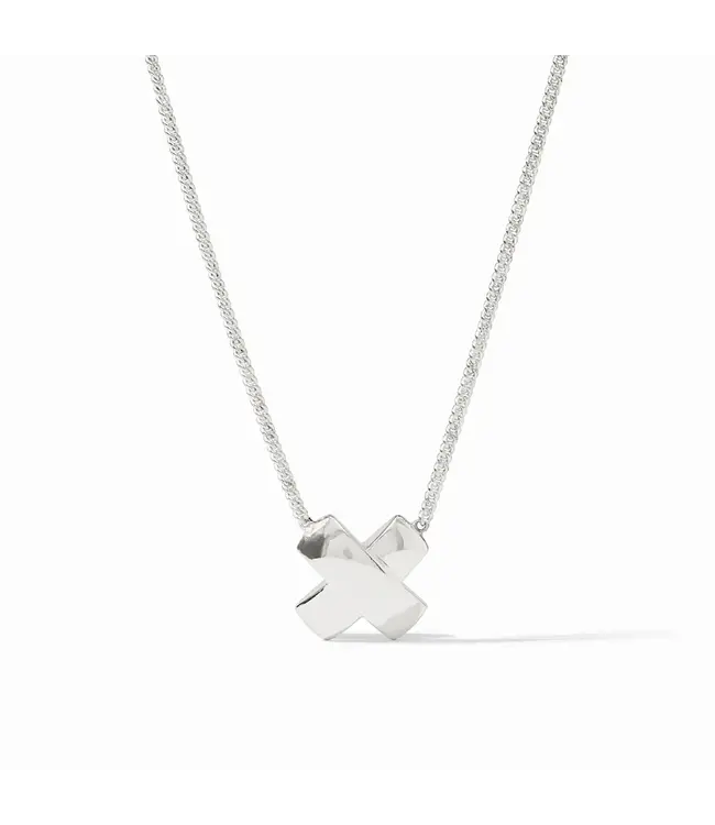 JULIE VOS Catalina X Delicate Necklace Silver