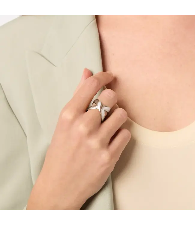 JULIE VOS Catalina X Ring Silver