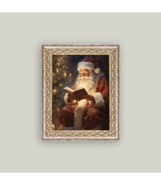 5x7 Classic Santa Framed Antique Art