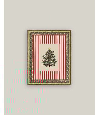 8x10 Peppermint Stripe Tree Framed Antique Art