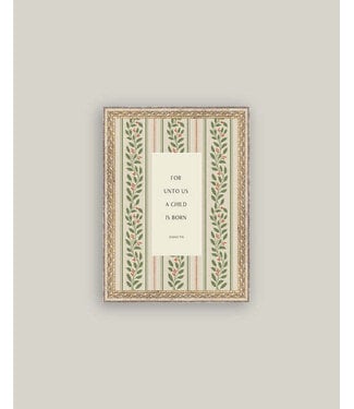 12x16 A Child Is Born Framed Antique Art