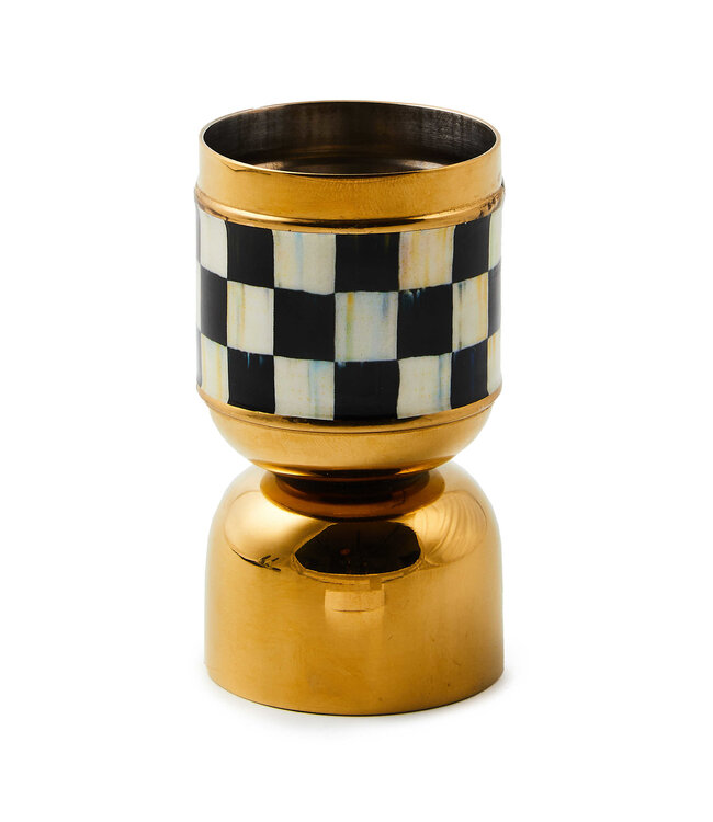 MACKENZIE CHILDS Courtly Check 3260 Gold Jigger