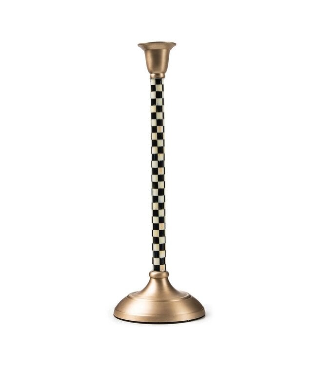 MACKENZIE CHILDS Courtly Check Large Candlestick