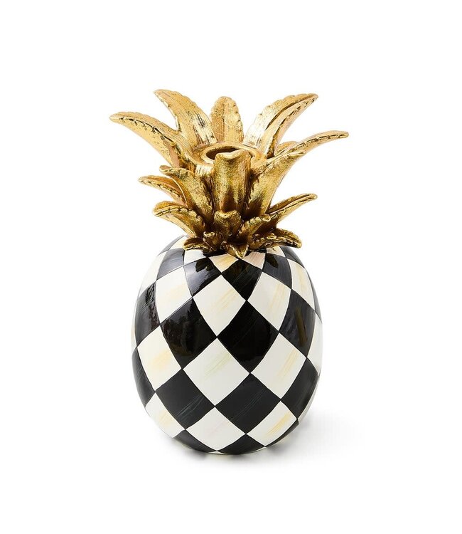 MACKENZIE CHILDS Marquee Pineapple Candle Holder