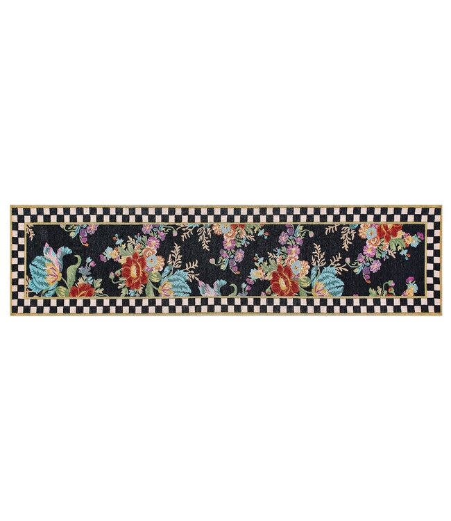 MACKENZIE CHILDS Flower Market 2'6" x 10' Washable Runner