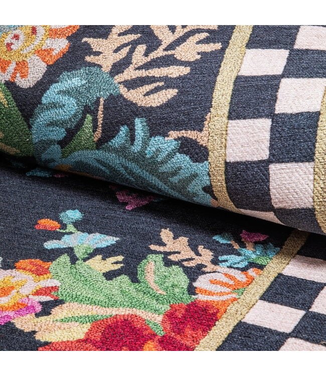 MACKENZIE CHILDS Flower Market 2'6" x 10' Washable Runner