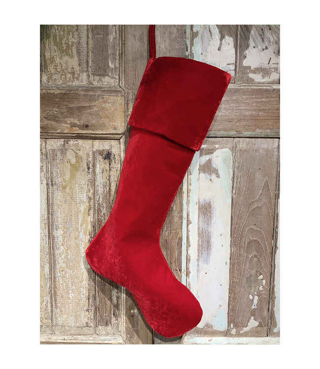 Vintage French Velvet Stocking