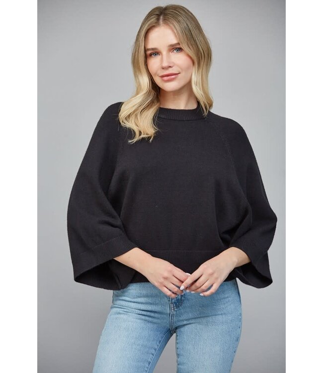 Naomi Reglan Sleeve Short Wide Sleeve Crew Neck Sweater