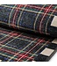 MACKENZIE CHILDS Stewart Tartan Black 2'6" x 8' Washable Runner