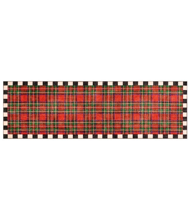 MACKENZIE CHILDS Royal Stewart Tartan Red 2'6" x 8' Washable Runner