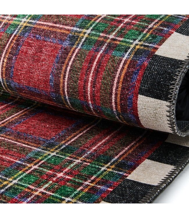 MACKENZIE CHILDS Royal Stewart Tartan Red 2'6" x 8' Washable Runner