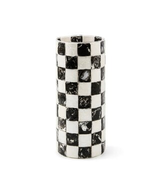 MACKENZIE CHILDS Courtly Check Capiz Vase