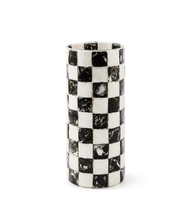MACKENZIE CHILDS Courtly Check Capiz Vase