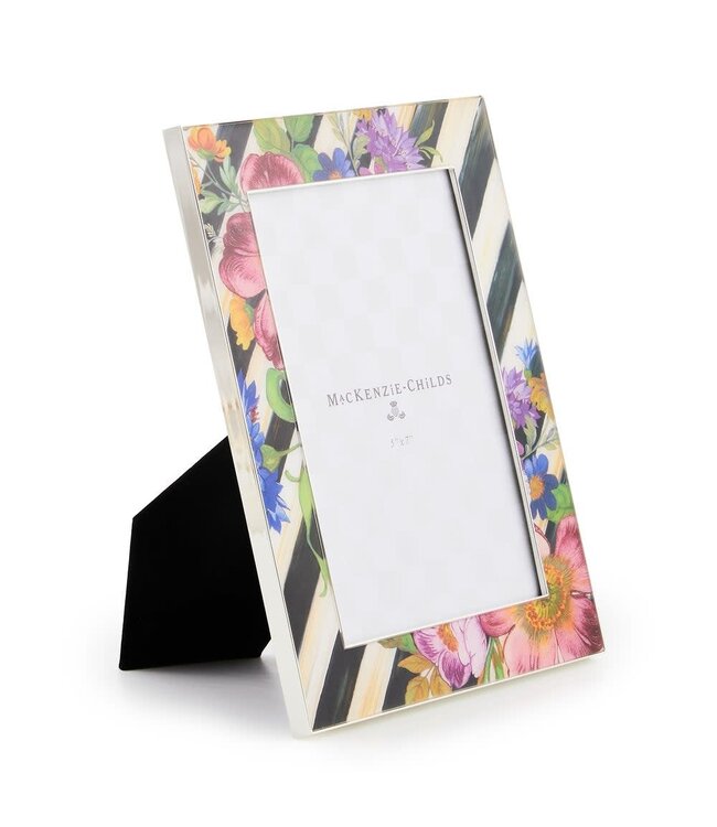 MACKENZIE CHILDS Flower Market Silver Plated 5"x7" Frame