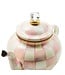 MACKENZIE CHILDS Rosy Check 4 Cup Teapot