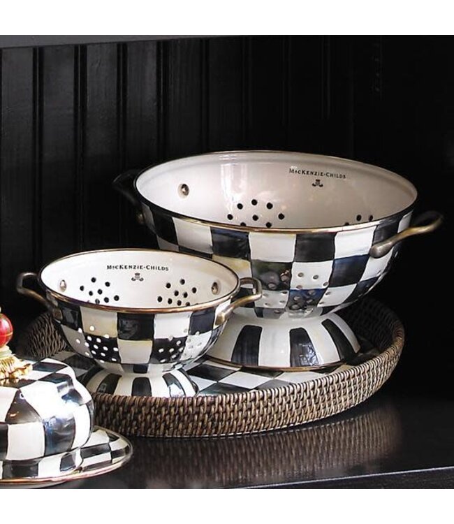 MACKENZIE CHILDS Courtly Check Enamel Colander - Large