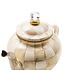 MACKENZIE CHILDS Mocha Check 4 Cup Teapot