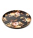 MACKENZIE CHILDS Wild Rose Brown Round Tray