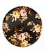 MACKENZIE CHILDS Wild Rose Brown Round Tray