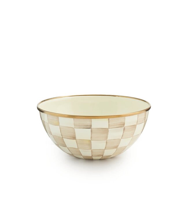 MACKENZIE CHILDS Mocha Check Small Everyday Bowl