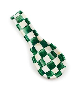 MACKENZIE CHILDS Emerald Check Spoon Rest