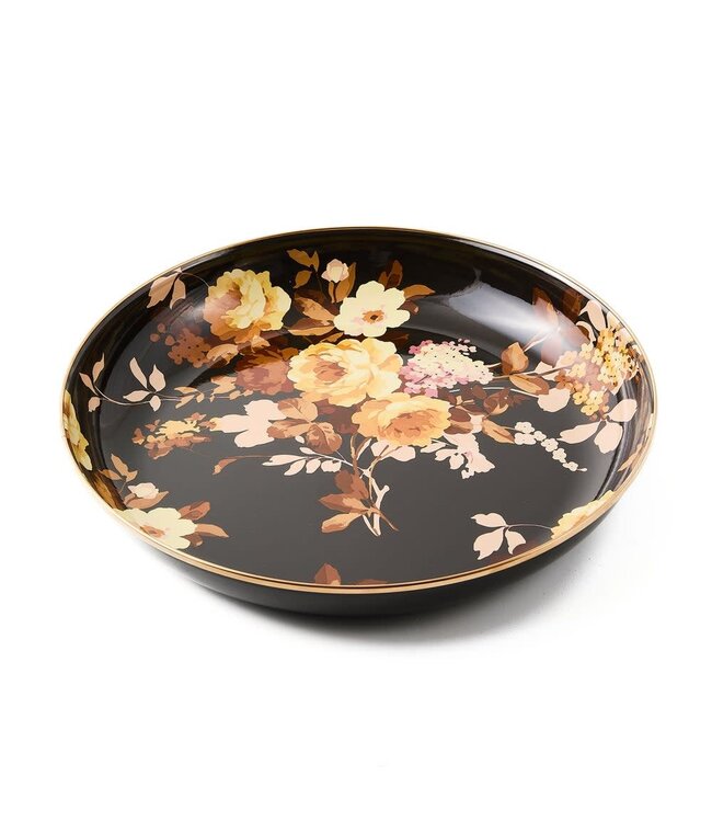 MACKENZIE CHILDS Wild Rose Brown Abundant Bowl