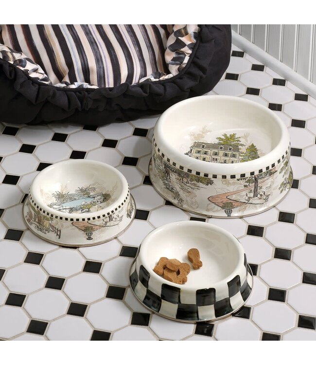 MACKENZIE CHILDS Courtly Check Small Pet Dish