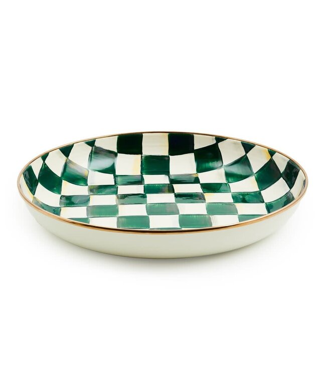 MACKENZIE CHILDS Emerald Check Abundant Bowl