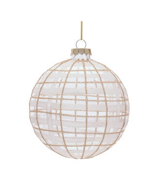 Ball Ornament 4”D Glass