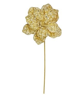 20”  8” Bloom Beaded, Sequined & Glittered Magnolia