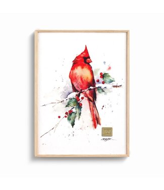 CARDINAL AND HOLLY 6X8 WALL ART