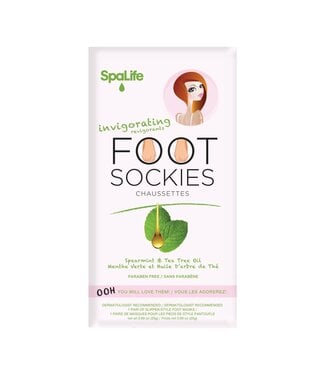 Pink Invigorating Foot Sockies Spearmint & Tea Tree Oil