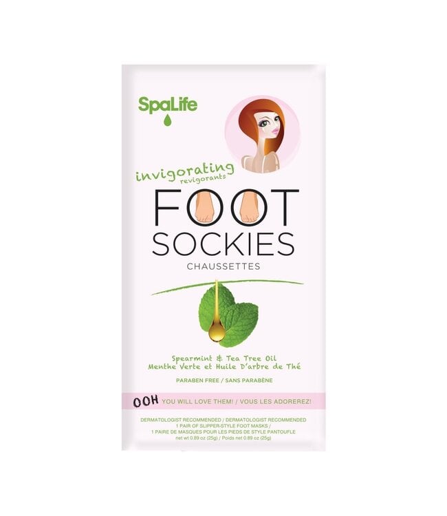 Pink Invigorating Foot Sockies Spearmint & Tea Tree Oil
