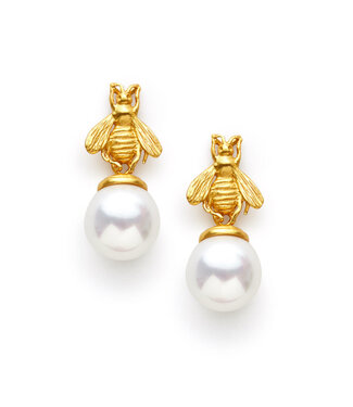 JULIE VOS Bee Pearl Drop Earring