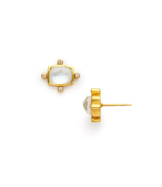 JULIE VOS Clara Stud Iridescent Clear Crystal JULIE VOS Clara Stud Iridescent Clear Crystal