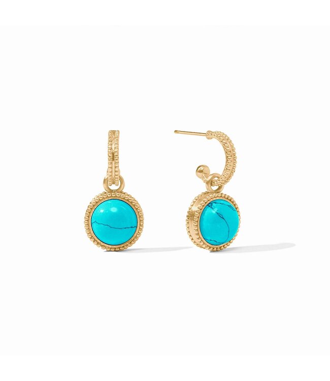 JULIE VOS Fleur-de-Lis Hoop & Charm Earring