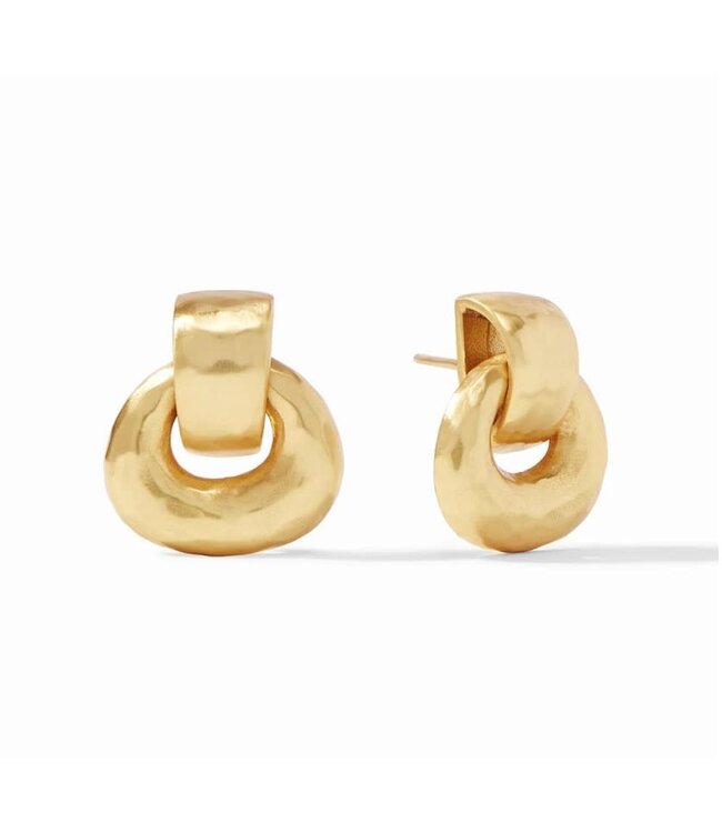JULIE VOS Avalon Doorknocker Earring Gold