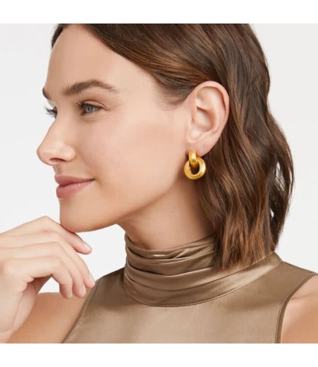 JULIE VOS Cannes Doorknocker Earring Gold