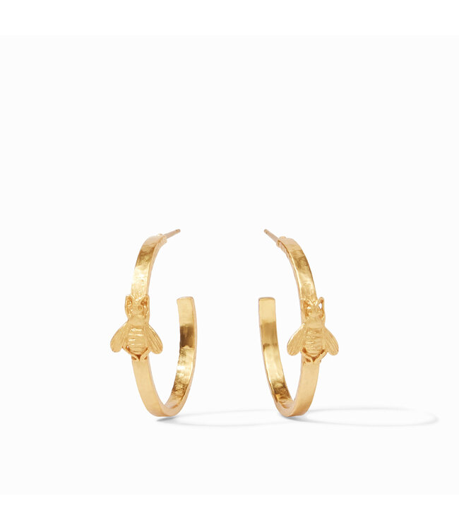 JULIE VOS Bee Hoop Earrings Medium