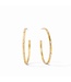 JULIE VOS Crescent Stone Hoop Gold