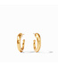 JULIE VOS Hammered Hoop Gold