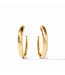 JULIE VOS Hammered Hoop Gold