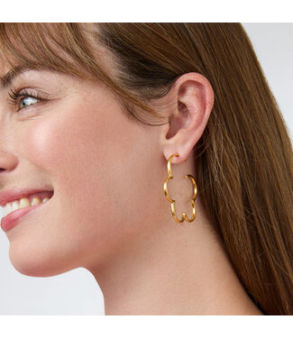 JULIE VOS Gardenia Hoop Gold