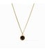 JULIE VOS Fleur-De-Lis Solitaire Necklace Gold - Obsidian Black