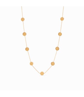JULIE VOS Valencia Delicate Station Necklace Gold