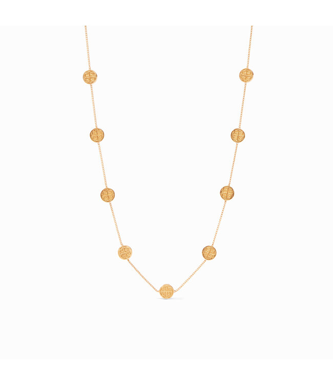 JULIE VOS Valencia Delicate Station Necklace Gold