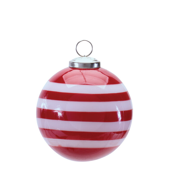 Ball Ornament 4”D Glass