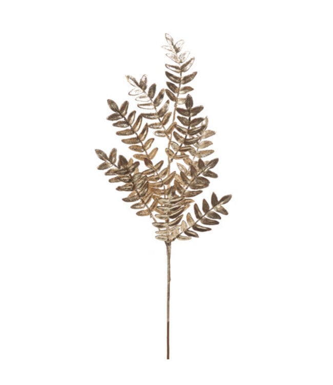 16" Gold Fern Leaf Spray