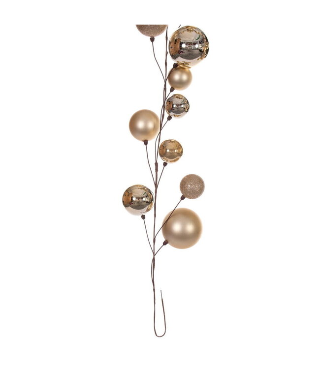 10' Champagne Branch Ball Garland